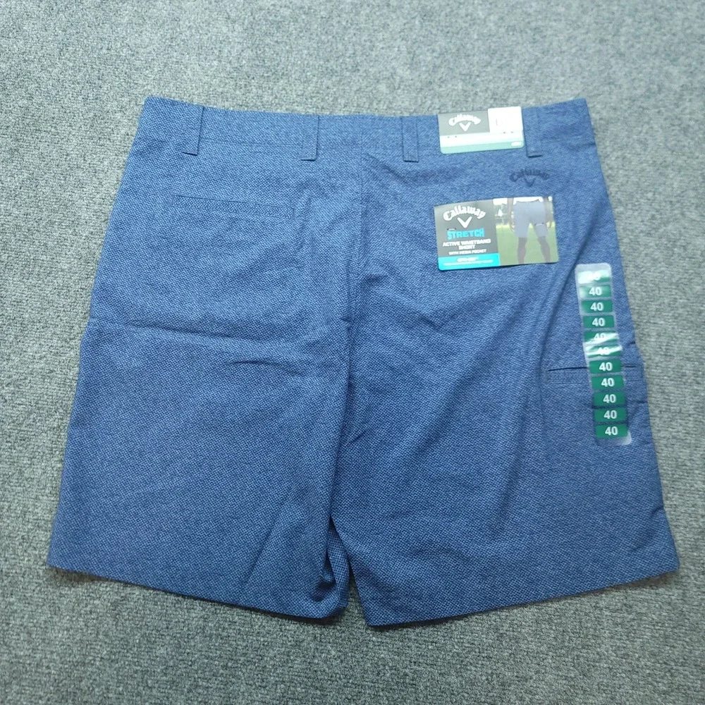 Callaway Mens Peacoat Blue Stretch Active Waistband Golf Shorts 40 CGRS0053